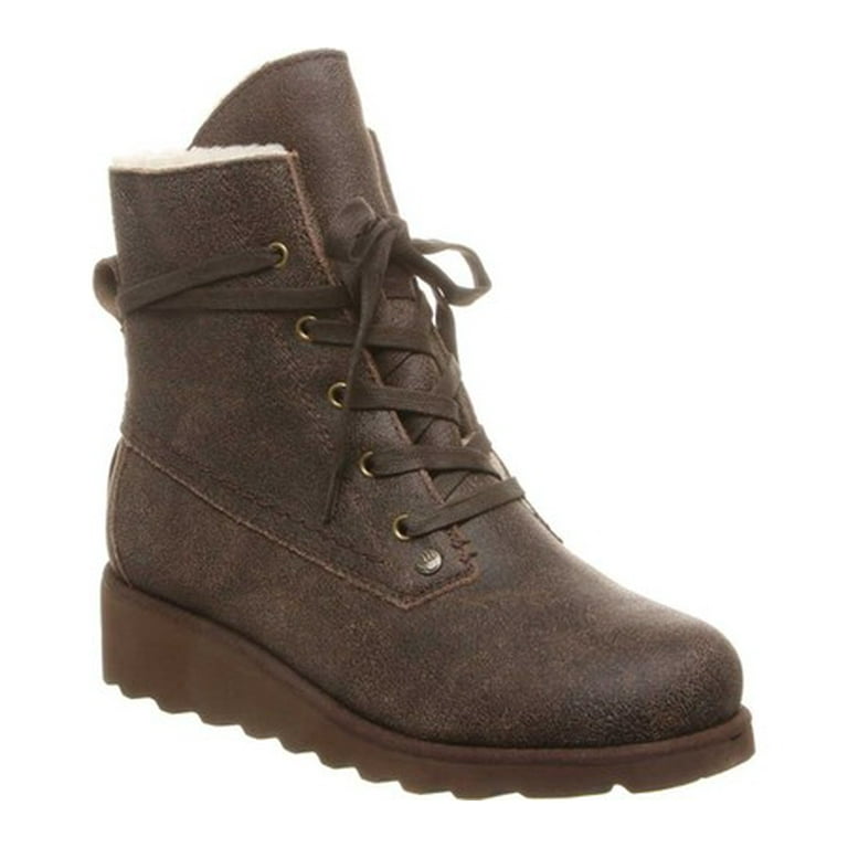 Women s Bearpaw Krista Lace Up Ankle Boot Walmart