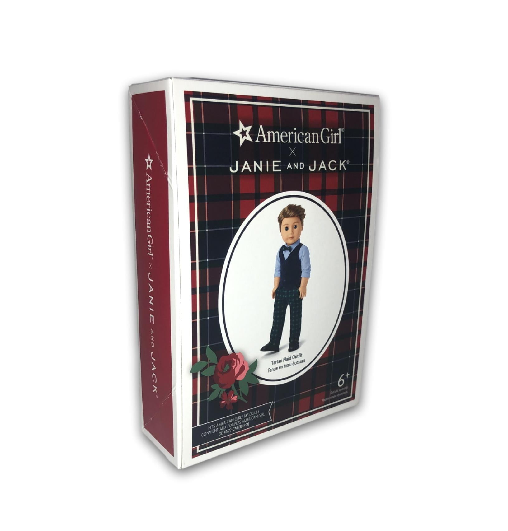 American Girl Doll Outfit Janie and Jack Tartan Plaid Outfit for 18-inch Dolls (Doll Not Included)