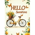 thumbnail image 3 of Decorative Design Hello Sunshine Sunflower Summer Banner Bicycle Basket Nature Illustration for Garden Party Indoor Decoration Outdoor Event, 3 of 6