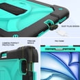 thumbnail image 3 of BMOUO Case for iPad Air 11 Inch M4 (2026) / M3 (2025) / M2 (2024),iPad Air 5th / 4th Generation 10.9 Inch Protective Case Cover with 360°Rotating Stand and Hand / Shoulder Strap, Cyan, 3 of 8