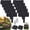 Black, variant on Imitation Stone Garden Fence Edging - Decorative Plastic Border for Landscape, Flower Bed, and Lawn Retaining Wall Gray 10pcs