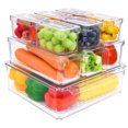 thumbnail image 1 of Juego de 10 Organizadores de Refrigerador, Contenedores de Acrilico de Nevera Transparentes con Tapas, Recipientes para Congelar Alimentos para Frutas y Verduras, para Cocina y Gabinetes, 1 of 4