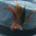 thumbnail image 6 of SILVERFEVER Fedora Hat with Feathers Gatsby Holiday Octoberfast Bavarian Alpine Trlbe Dress Up Hats Dark Blue, 6 of 13
