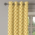 thumbnail image 3 of Ambesonne Retro Grommet Curtain, Old Fashioned Rhombus, 50" x 54", Pale Yellow Amber, 3 of 6