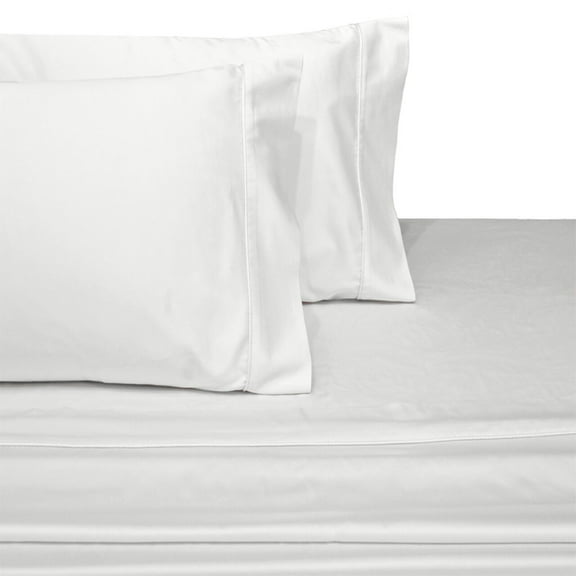 Attached Waterbed Sheet Set 450 Thread Count 100% Cotton- King - White