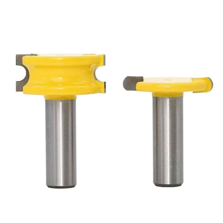 

2 Pcs Router Bit T-Type Arc Milling Cutter With 1/2-Inch Shank Electric Wood Edge Trimmer Engraver Surface Milling Cutter For Woodworking