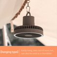 thumbnail image 2 of Ventilador de Camping con Luz LED Portátil , Recargable por USB, Colgante y de Pie, Gran Potencia Eólica, 2 of 8