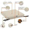 thumbnail image 5 of Classic Accessories Montlake FadeSafe Rectangular Patio Dining Seat Cushion - 2" Thick - Heavy Duty Outdoor Patio Cushion with Water Resistant Backing, Antique Beige, 17"W x 15"D x 2"T, 5 of 21