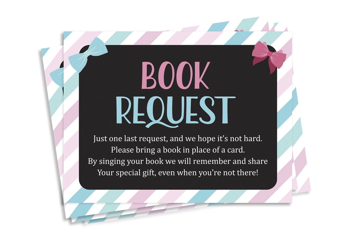 Inkdotpot 30 Books For Baby Shower Request Cards Bring A Book Instead Of A Card Gender Reveal Its a Boy Its a Girl Baby Shower Invitations Inserts Games
