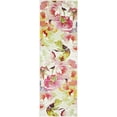 thumbnail image 1 of Unique Loom Lyon Watercolor Floral Area Rug 2' x 6' Runner Ivory/Pink, 1 of 10