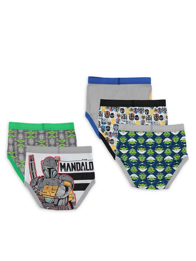 Boys' Star Wars & Mandalorian Underwear 3-Pack - Officially Licensed Boxer Briefs, 95% Cotton, Assorted Designs