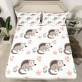 thumbnail image 2 of Homewish Opossum Twin Sheet Sets,Cute Flower Florl Twin Fitted Sheet,Pink White Gray 03 For Boys Teens，Luxury Bedroom Decor,3-Piece, 2 of 7