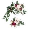 thumbnail image 3 of Corona de rosas con arco para boda de estilo rústico, decorativa, colgante, hecha a mano, con flores artificiales. Opción 5A, 3 of 9