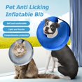 thumbnail image 4 of Soft Inflatable Dog Collar - Adjustable Pet Recovery Cone for Medium Dogs - Washable Dog Donut Collar - Anti-Licking Wounds - No Vision Blockage - Blue - Size M, 4 of 4