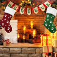 thumbnail image 4 of Christmas Decorations Red Embroidered Paw Printed Snowflake Pet Christmas Stocking, 4 of 5