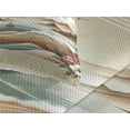 thumbnail image 3 of Ambesonne Nautical Quilted Coverlet 3 Pcs, Serene Horizon Sailboat, Queen Size, Tan Sepia and Pale Seafoam, 3 of 4