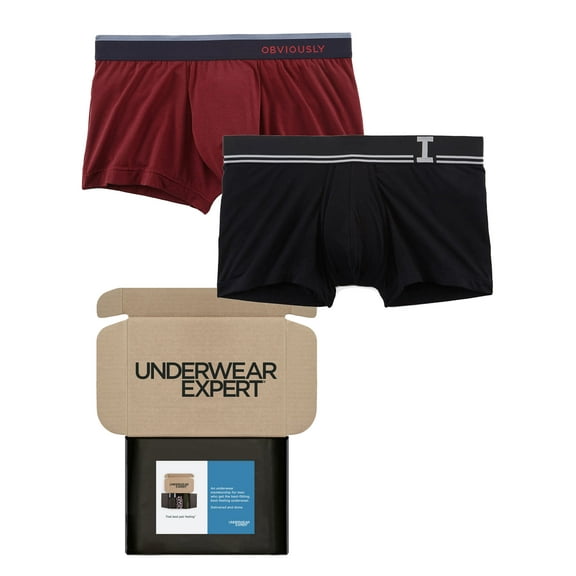Underwear Expert Men's Trunks Curated Mystery Box, 2 Pairs
