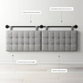 thumbnail image 2 of Nathan James Remi King Wall Mount Grey Button Tufted Headboard with Adjustable Straps, 2 of 7