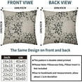 thumbnail image 4 of Dahlia Pillow Covers 16x16 Set of 2 Rustic Summer Rust Geometric Floral Black Cream Outdoor Decorative Throw Pillows Farmhouse Pillowcases Linen Cushion Case Decor for Home Sofa Couch Bed, 4 of 6