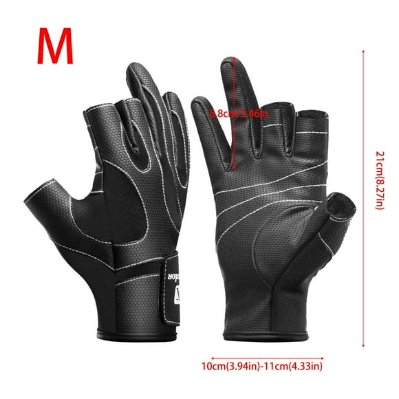 Dvkptbk Outdoor -Gloves Gants de Pêche en Néoprène pour Hommes Pro Climat & Grips en Caoutchouc Pliables pour Doigts/poumons Équipement de Sports d'Hiver