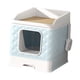 thumbnail image 4 of Contenedor portátil desmontable para gatos con rascador. Azul, 4 of 9