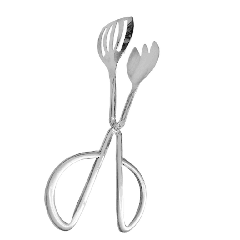 Tazemat 6 Pack Serving Tongs Kitchen Tongs,Buffet Tongs, Stainless Steel Food Tong Serving Tong,small Tongs (9 inch), Silver