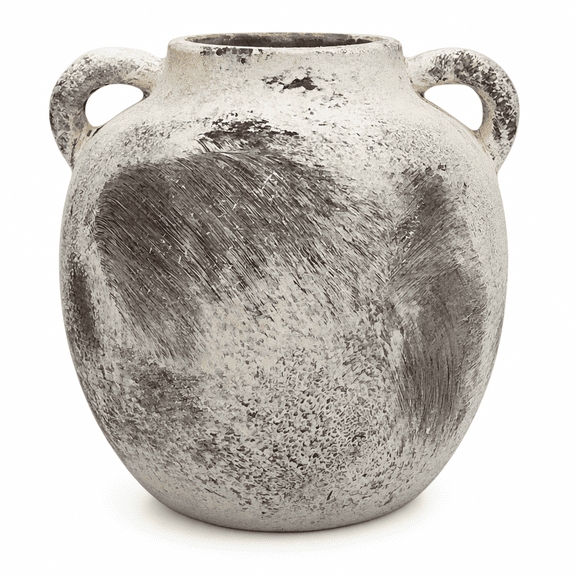 RAIRSKY Rustic Ceramic Vase Flower Vase Gift Decors Flowerpot Decorative Vase Pottery Vase for Home Christmas Party Desktop Brown