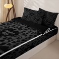 thumbnail image 3 of Erosebridal Gray Leopard Heart Zipper Full Size Comforter Sets with Fitted Sheet and 2 Pillowcases,Sweet Girl Zipper Bedding Set,Black Reversible,4 Pieces, 3 of 7