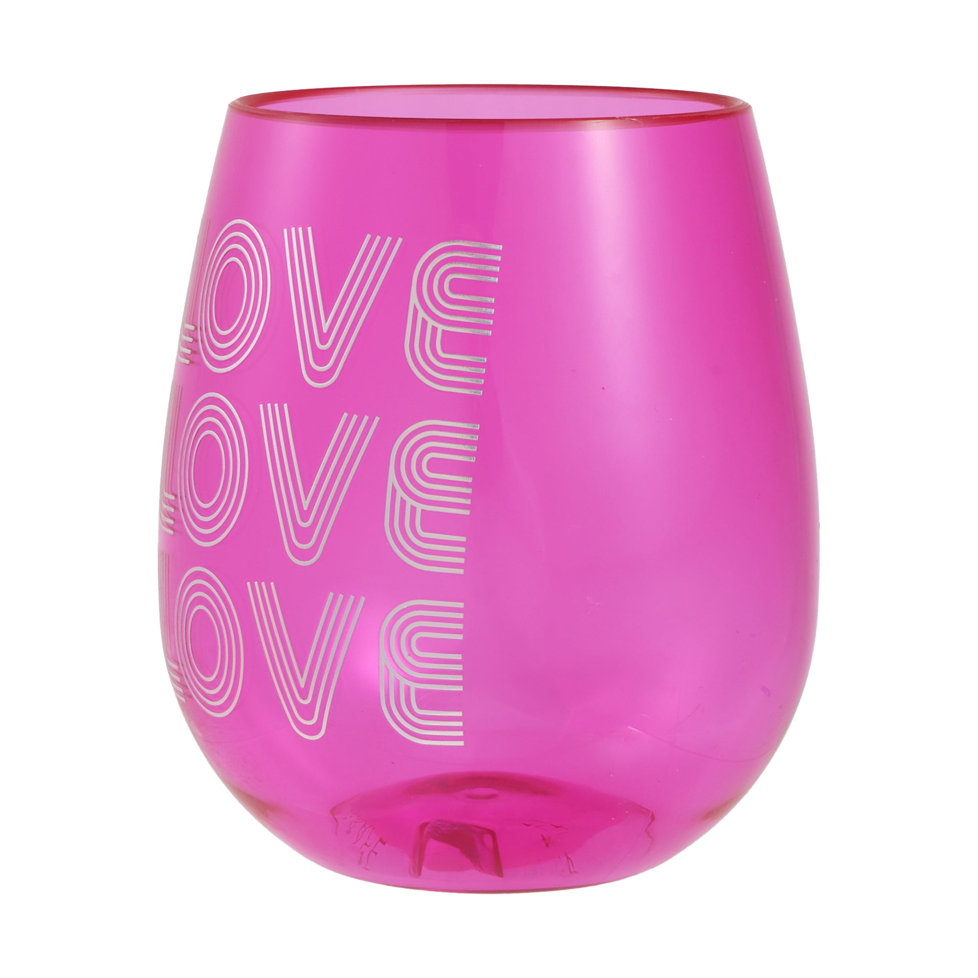 Way to Celebrate Love Wine Cup, Valentine's Day, Pink