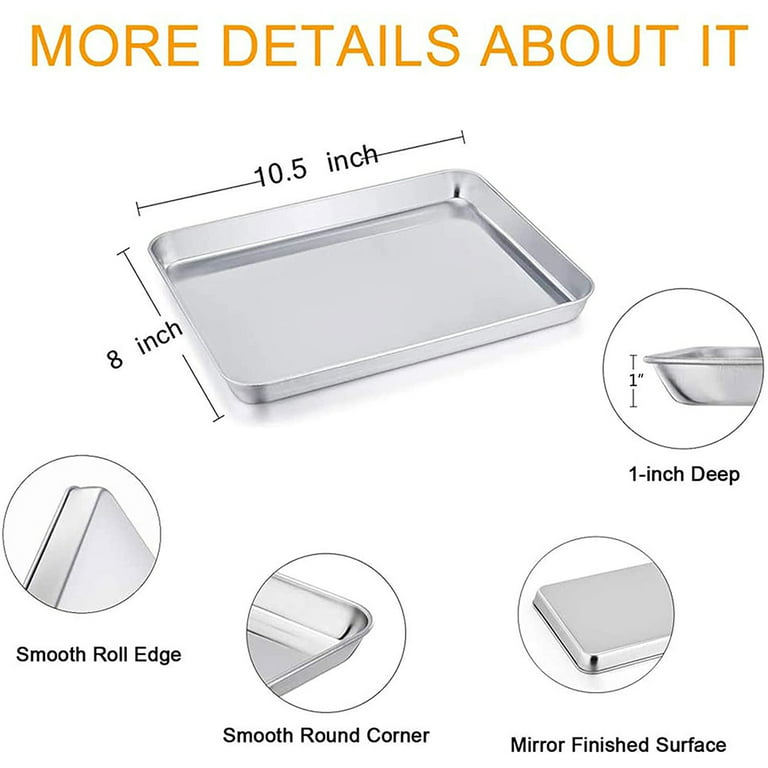 WKTFOBM Stainless Steel Toaster Oven Tray,Professional Small