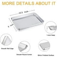 thumbnail image 2 of Vesteel Baking Cookie Sheet, Stainless Steel Compact Toaster Oven Tray Professional Ovenware - 10" x 8" x 1", 2 of 7