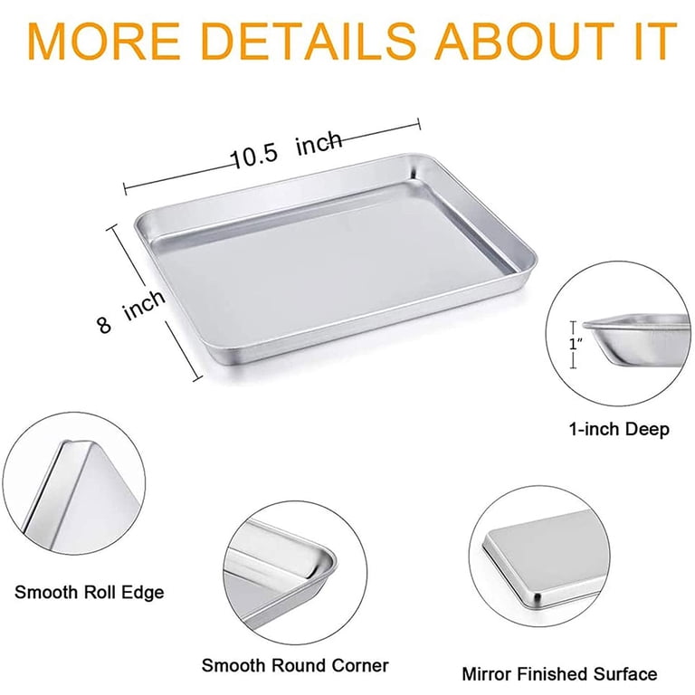 Stainless Steel Toaster Oven Baking Tray 10 X 8 Inch photo 2