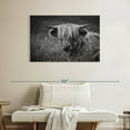 thumbnail image 2 of Elephant Stock Isle Of Skye Highland Cattle Bw Wall Art - Horizontal Canvas Wall Art - Living Room Wall Decor - Animal Canvas - Gray And Black Decor By Christian Heeb - 39" x 26", 2 of 8