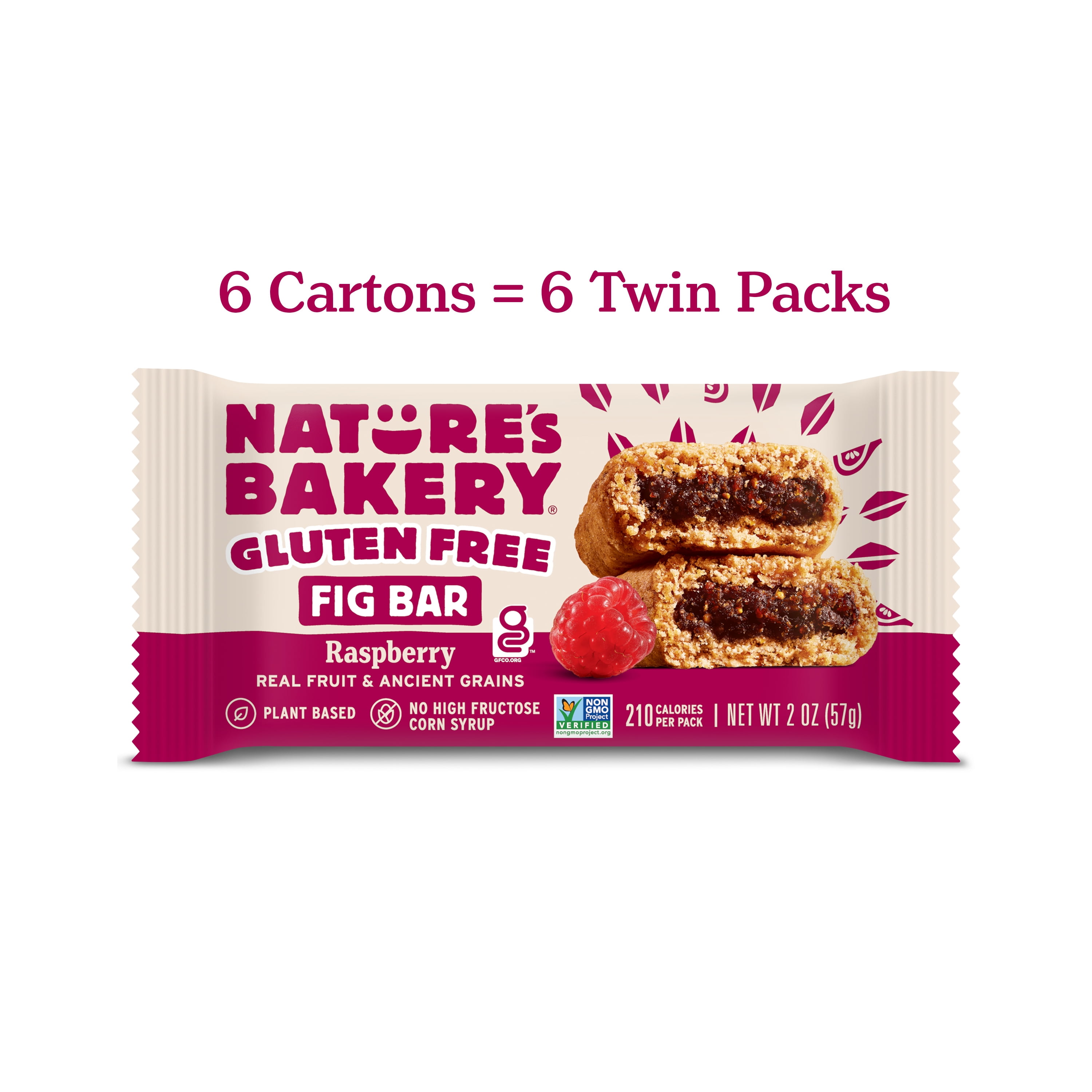 Nature's Bakery Gluten Free Raspberry, 2 oz Snack Bars (36 Ct), Vegan, Non-GMO, Plant-Based