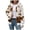 Coffee, variant on Unir Women Cow Print Hooded Full Zip Arctic Fleece Jacket Reinforced Stitching Long Sleeve Casual Outer Coat With Pockets 1pc S-XXL True To Size