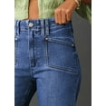 thumbnail image 5 of DOKOTOO Women's Denim Pants with Big Pockets High Waist Wide Leg Boyfriend Jeans Stretchy Stylish Casual Outfits, 5 of 9