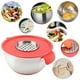 thumbnail image 3 of Utensilios de cocina de primera calidad para mezclar y preparar de manera eficiente Ensaladera de acero inoxidable de 24 cm con asa y tapa con rallador, 3 of 8