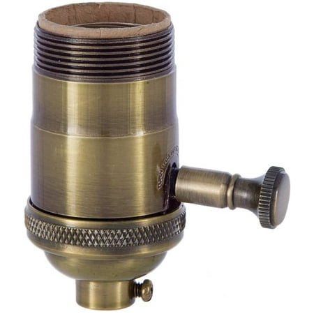 

B&P Lamp® Edison Size Full Dimmer Socket In Antique Brass with UNO Thread