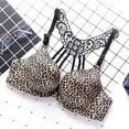 thumbnail image 2 of IROINNID Demi Cup Bras For Women Solid Sexy Leopard Beautiful Back Lace Non-Marking Underwear, 2 of 4