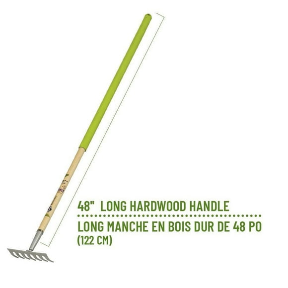 Level Rake. Garant Botanica 7 Tines Level Rake, Wood Handle with Cushioned Grip