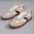 thumbnail image 7 of Women Shoes Casual Flat Heels Tennis Shoes Retro Lace Up Sneakers Round Toe Anti Slip Low Tops Sneakers for Women (Khaki 8), 7 of 7