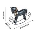 thumbnail image 3 of Distressed-style Wooden Rocking Horse Ornament -style Tabletop Decor Nostalgic Bookshelf Accessory Handcrafted Piece And Holiday Gift, Farmhouse Garden Home Office Desk Decor, 3 of 6
