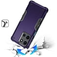 thumbnail image 2 of For Motorola Moto G 5G 2025 Exquisite Tough Shockproof Hybrid Case Cover - Dark Purple, 2 of 3