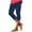 EG07_Navy, variant on ADSSDQ Womens Capri Pants Tummy Control Knee Length Yoga Leggings Casual Solid Cutout High Waisted Cropped Pant Navy 2XL