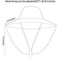 thumbnail image 4 of Wide Brim Sun Hat with Neck Flap, Adjustable Outdoor 50+UPF Protection Safari Cap Womens Mens Hiking Fishing Hat, 4 of 6