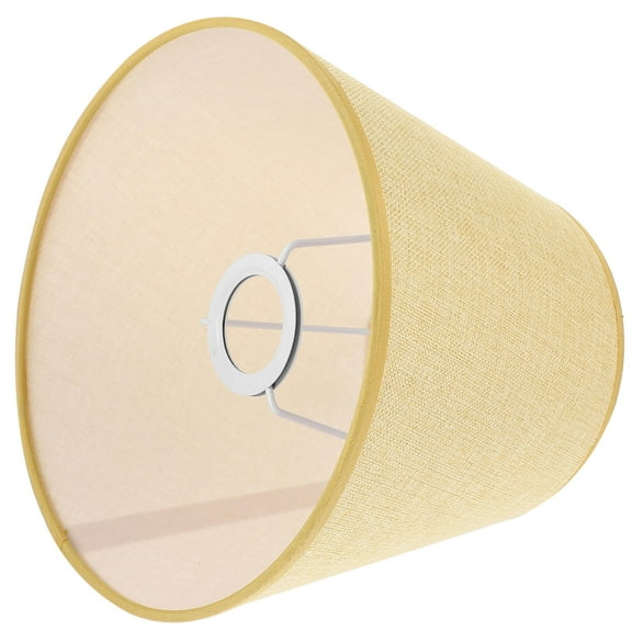 SOPOTUTU Light Yellow Fabric Lampshade with Metal Frame, Easy Installation, Compatible with Standard Table and Floor Lamps