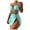 00 # Sky Blue, variant on Women's Swimsuit Summer Push Up Bathing Suit Resort Wear Swimwear Strap Bikini Deep V Split Swimsuit Three Piece Swimming Suit Hot Pink S