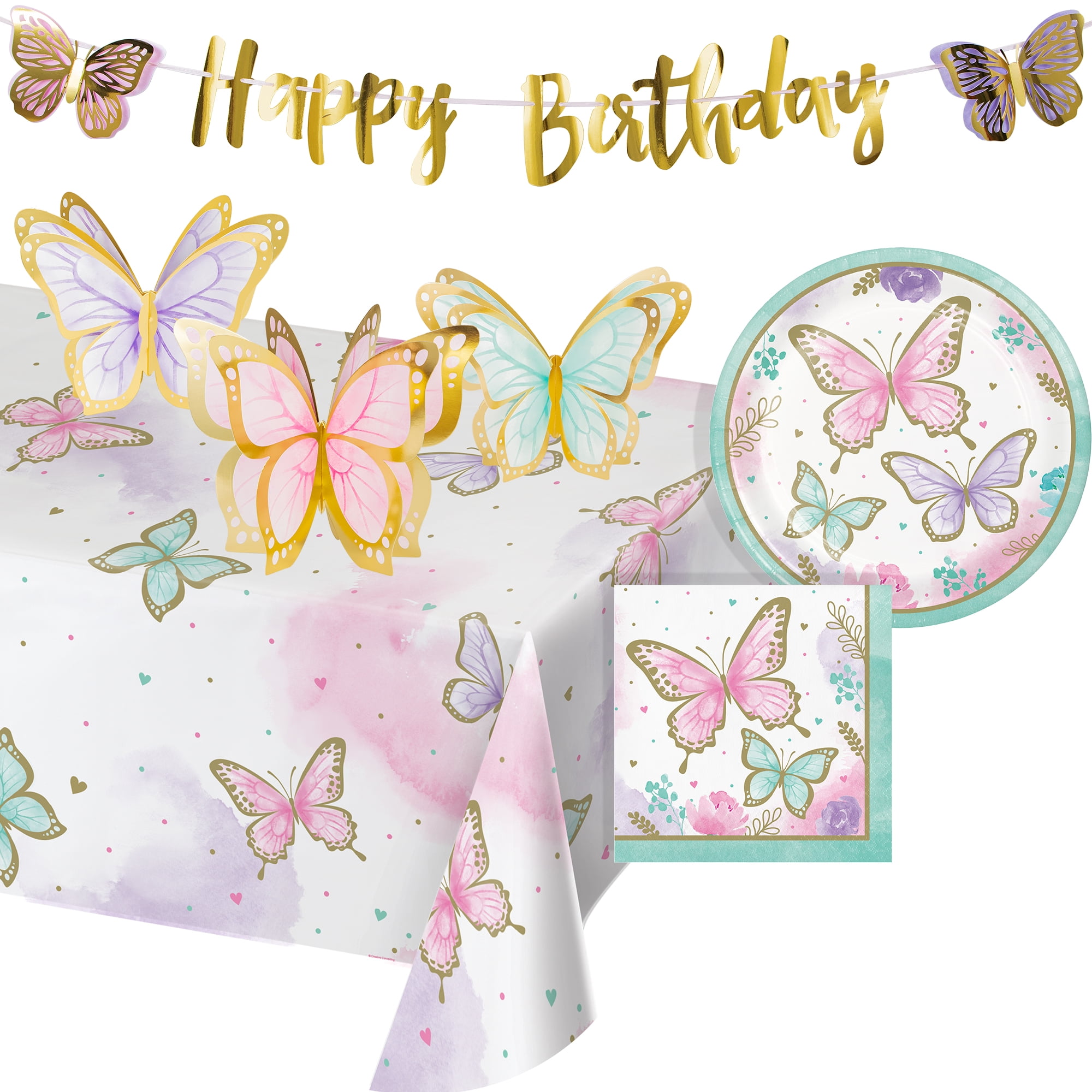 Banner Insect Party Supplies and Decorations Napkins Plates Tablecloth and Centerpiece for 16 People Insect Birthday Party Supplies Plus Bundle of Fun Sticker Cups