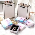 thumbnail image 3 of mmirethe Jewelry Storage Box Portable Pocket Earrings Bracelet Necklace Bangle Watch Packing Display Case Packaging Container 9x9x3cm, 3 of 8