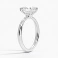 thumbnail image 2 of Dash Jewel Silver 14K White Gold Plated Rings - Pear Cut Excellent 2 Ct Diamond Rings For Women's - Simple Engagement Wedding Solitaire Rings for Women's - Solo Stone Diamond Rings for Women's, 2 of 6